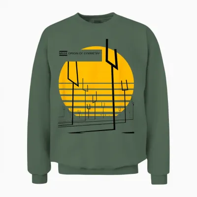 Muse Symmetry Dot T-Shirt, White, S Unisex Sweatshirt - Military Green