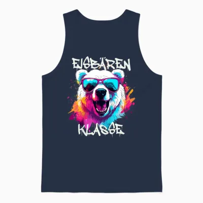 Kinder Cooler Eisbär Für Eisbärenklasse Grundschule, Klassentier Unisex Tank Top - Navy