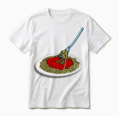 Spaghetti Unisex T-Shirt - White