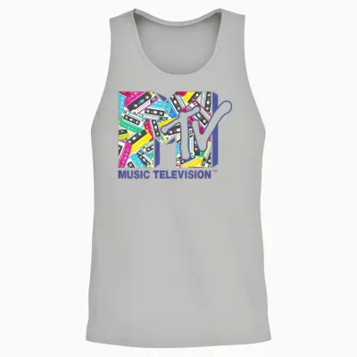 Das Offizielle Mtv-Logo Mit Den Klassischen 80er-Jahre-Bändern. Unisex Tank Top - Ash