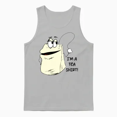 Funny T-Shirt Shirt Funny Picture Unisex Tank Top - Ash