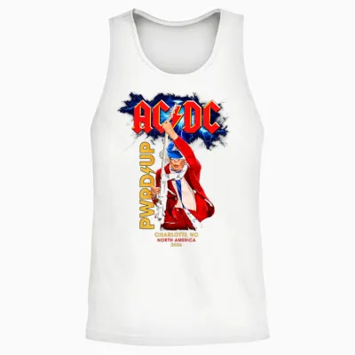 Ac/dc Pwr Up Charlotte Nc North American Tour 2026 Photo Unisex Tank Top - White