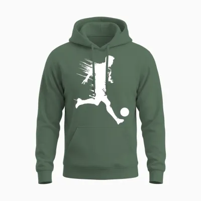 Soccer Player Unisex Hoodie - Military Green
