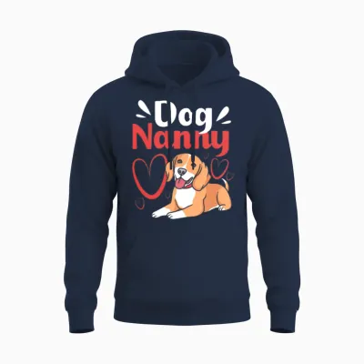 Funny Dog Nanny for Pet Dog Sitter Unisex Hoodie - Navy
