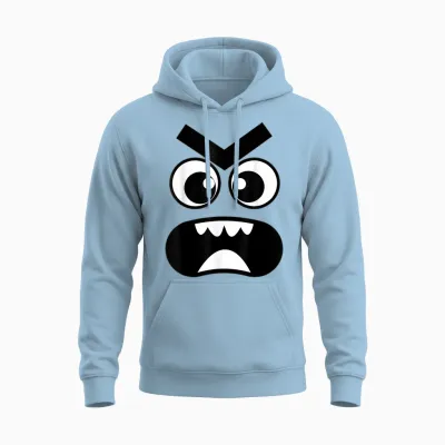 Creepy Carrots Face Funny Halloween Costume Kids and Adults Unisex Hoodie - Light Blue