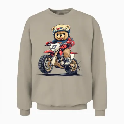 Joli Costume De Motocross Pour Les Amateurs De Moto Unisex Sweatshirt - Sand