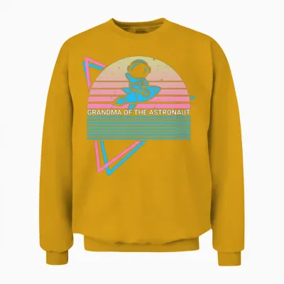 Astronaut Retro Unisex Sweatshirt - Gold