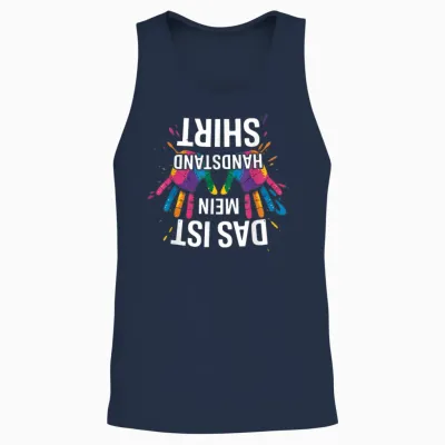 T-Shirt with German Text "turnerin Gymnastik Turnen Das Ist Mein Handstand" Unisex Tank Top - Navy