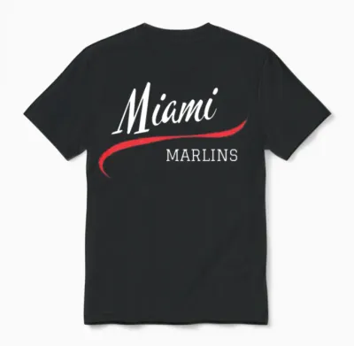 Marlins Retro Unisex T-Shirt - Black