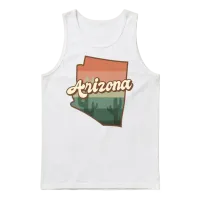 Arizona Retro Unisex Tank Top - White – 1