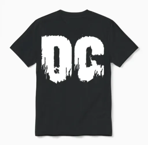 Dc White Unisex T-Shirt in Black