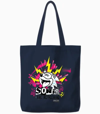 Sonic the Hedgehog - Punk Sonic Tote Bags - Navy