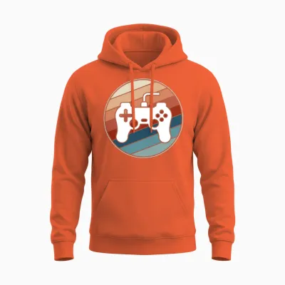 Retro Game Controller Unisex Hoodie - Orange