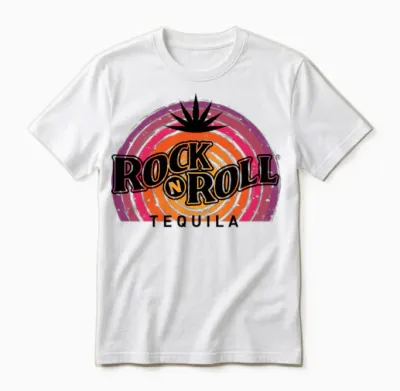 Rock N Roll Tequila Fourth Collection Unisex T-Shirt - White