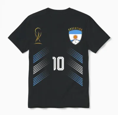 Argentina Flag Argentinian Pride Lovers Retro Unisex T-Shirt - Black