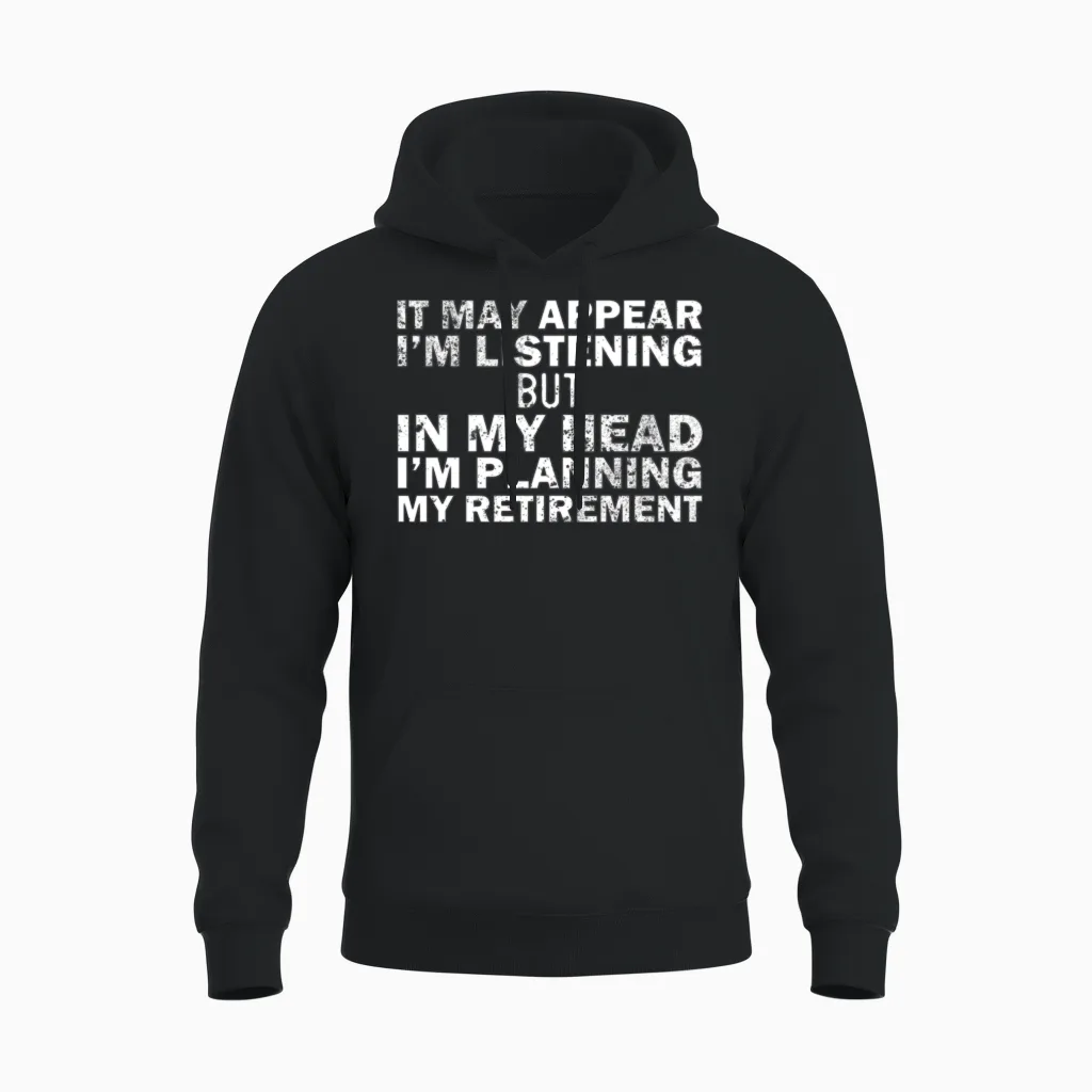 Almost Retired for Retiret Humor Unisex Hoodie in Black