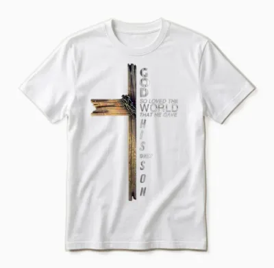 Son of God Jesus Christ Cross Christian 9 John 3 16 Unisex T-Shirt - White