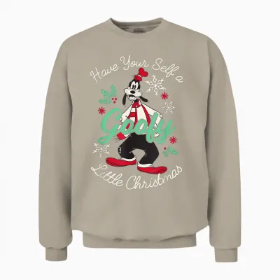 Disney Mickey and Friends Christmas Have a Goofy Christmas Unisex Sweatshirt - Sand