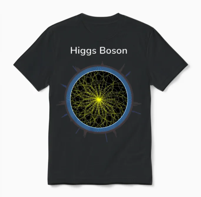 Higgs Boson Unisex T-Shirt in Black
