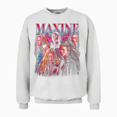 Stranger Things Maxine Heartthrob Officially Licensed Unisex Sweatshirt - White