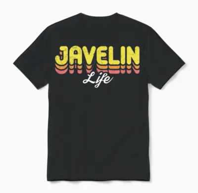 Retro Javelin Life Unisex T-Shirt - Black