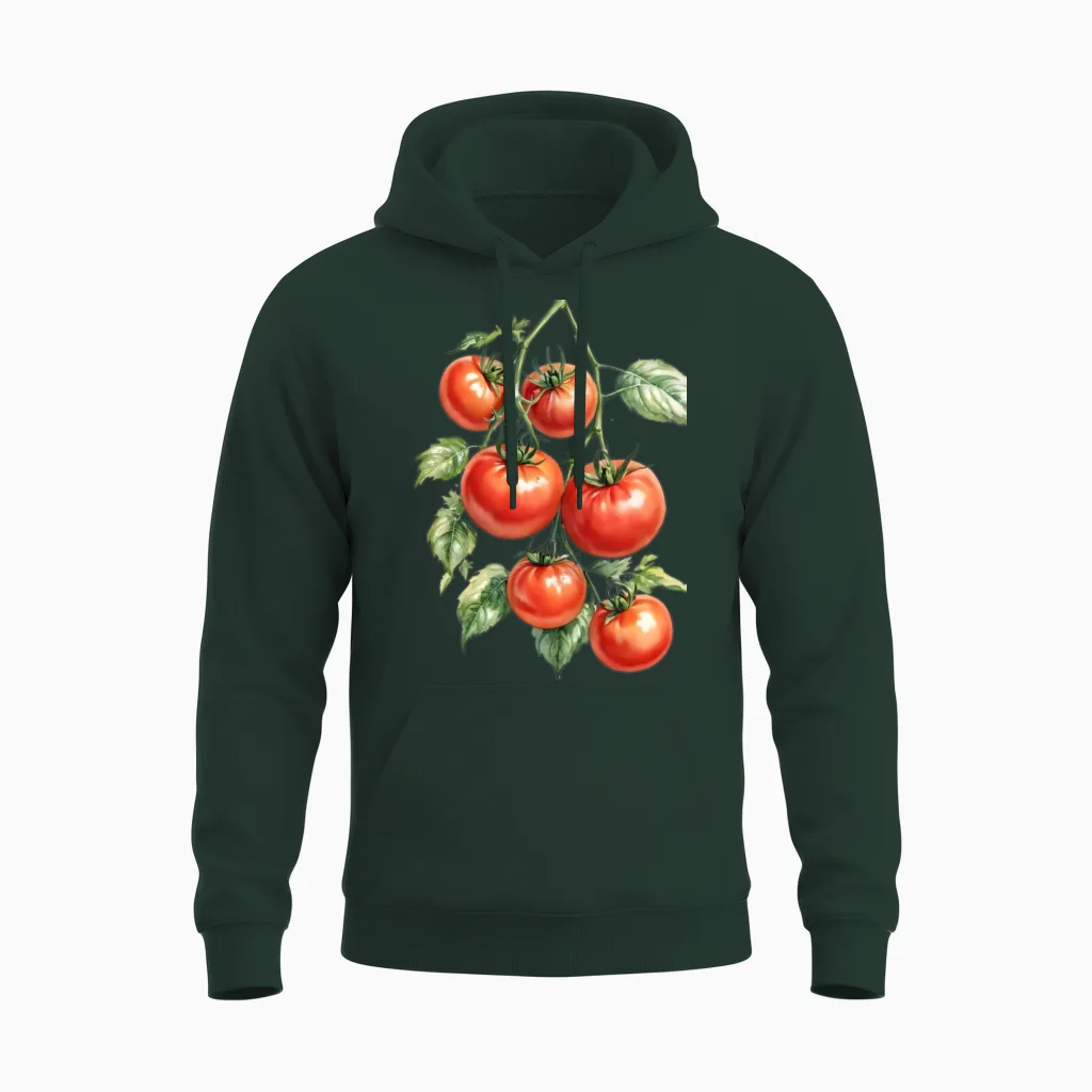 Tomato Vibes Unisex Hoodie in Forest