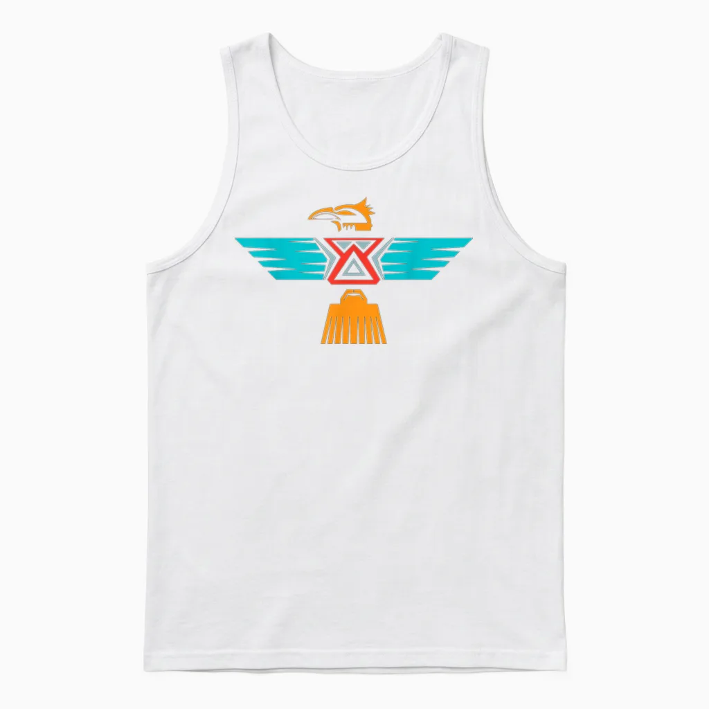 Thunderbird Stammeskunst Native American Indianer Indigene Unisex Tank Top in White