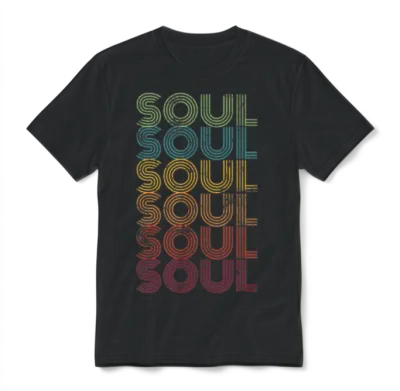Soul Retro Unisex T-Shirt - Black