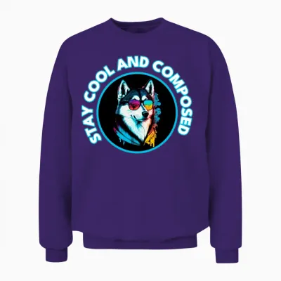 Cool Dog Unisex Sweatshirt - Purple