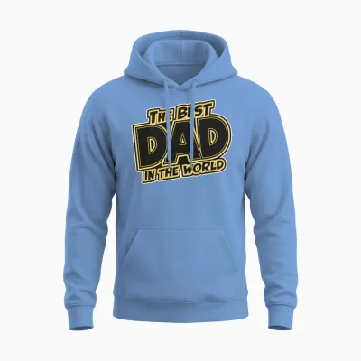 Father's Day the Best Dad in the World Unisex Hoodie - Carolina Blue