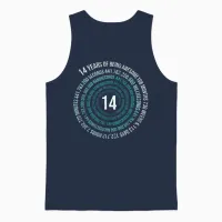 14 Jahre Geburtstag Helix 14 Jahr Jungen Mädchen Geburtstags Unisex Tank Top in Navy - 1