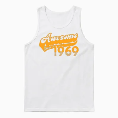 1969 Birthday Funny Unisex Tank Top - White