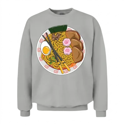 Funny Ramen Noodles Japanese Food Lover Chef Gift Unisex Sweatshirt - Ash