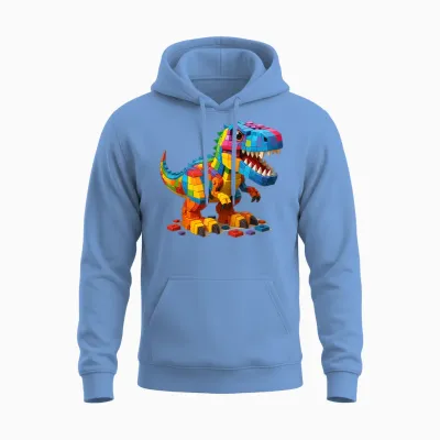 Building Blocks for Men Boys Unisex Hoodie - Carolina Blue