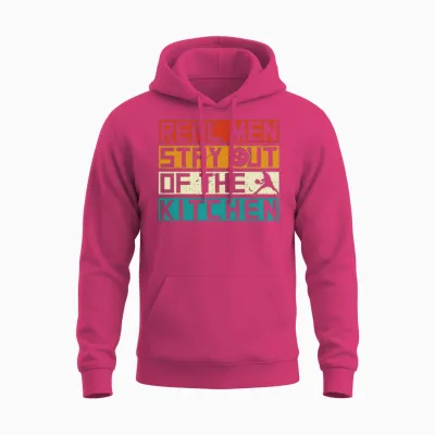 Real Men Stay Out of the Kitchen Funny Pickleball Unisex Hoodie - Heliconia