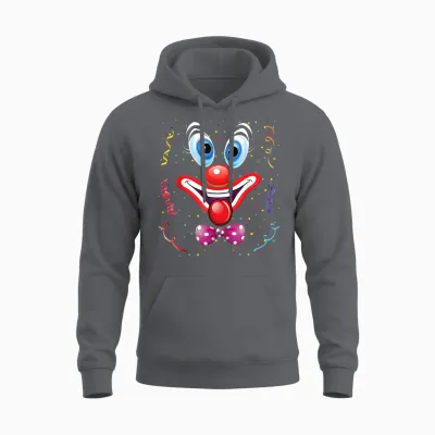 Clown Carnival Costume T-Shirt Carnival Clown Costume Unisex Hoodie - Charcoal
