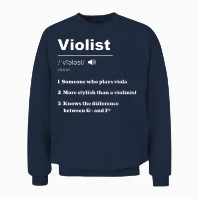 Funny Violist Definition Unisex Sweatshirt - Navy