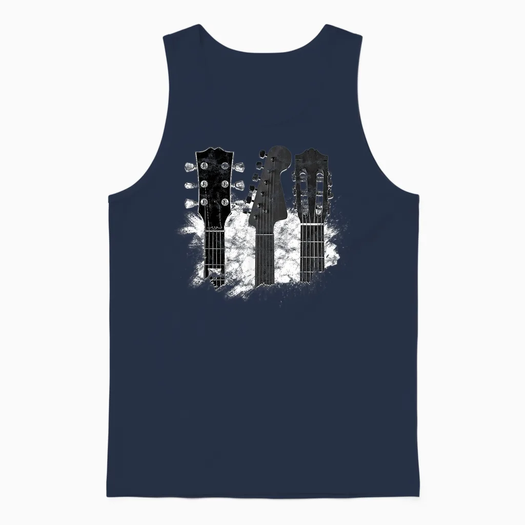 T-Shirt with German Text "guitarists" Unisex Tank Top in Navy