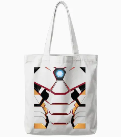 Marvel Iron Man Tony Stark T-Shirt Costume Tote Bags - White