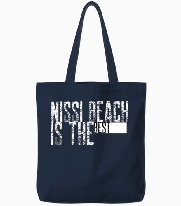 Nissi Beach Is the Best - Summer & Tote Bags in Navy