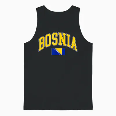 Proud Bosnia Herzegovina Cheer Country Favorite Spirit Game Unisex Tank Top - Black