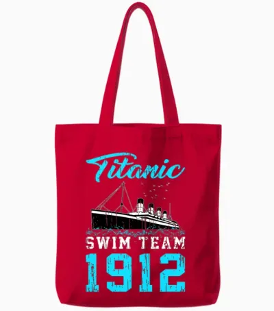 Natation 1912 Titanic Swim Team Swimmer T-Shirt Haut De Gamme Tote Bags - Red