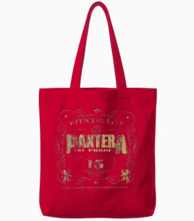 Pantera Official 101 Proof Black Unisex Adult Tote Bags - Red