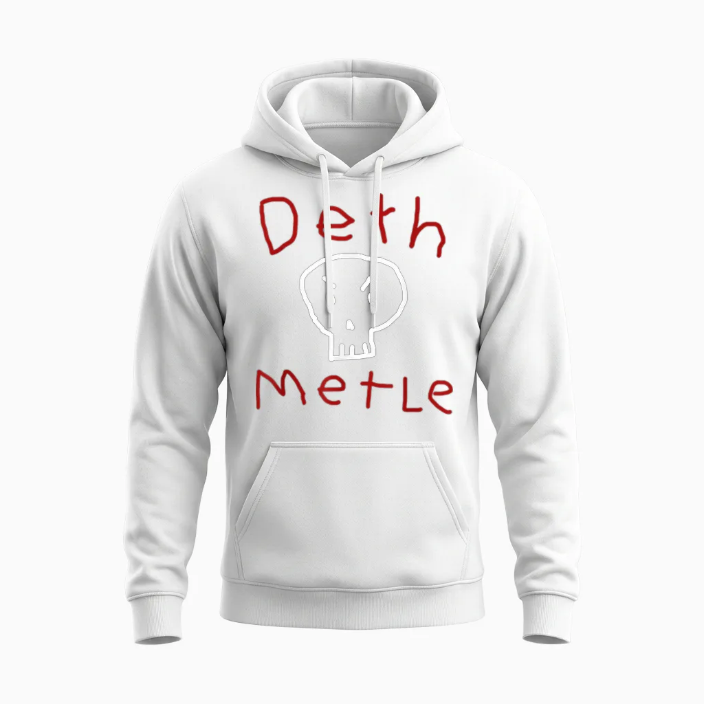 Lustiges Death-Metal-Shirt, Ironischer Sarkastischer Humor, Gothic Unisex Hoodie in White