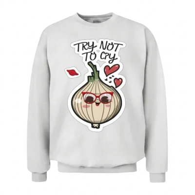 Funny Onion Unisex Sweatshirt - White