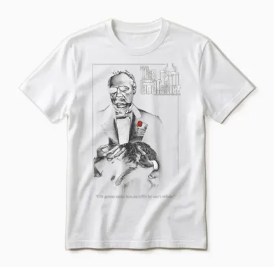 The Godfather Poster T-Shirt, Black Unisex T-Shirt - White