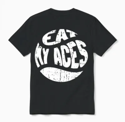 Tennis Funny Unisex T-Shirt - Black
