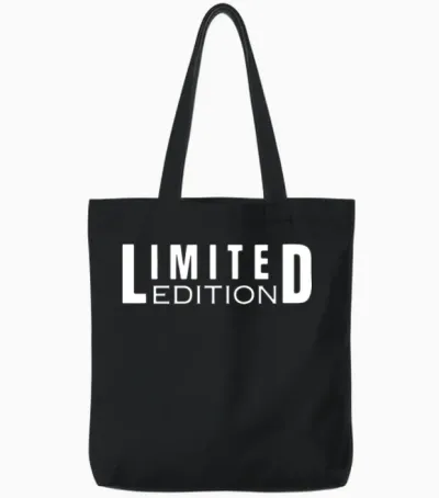 Limited Edition Bold Statement Tote Bags - Black