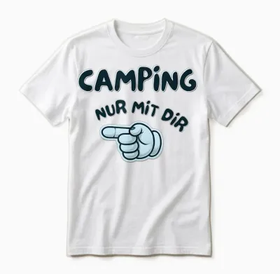 Camping Nur Mit Dir Unisex T-Shirt - White