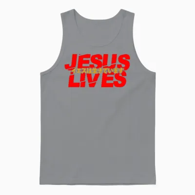 Jesus Lives Aesthetic Unisex Tank Top - Sport Grey